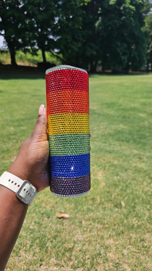 Pride Flag Bling Tumbler 20oz